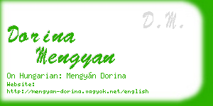 dorina mengyan business card
